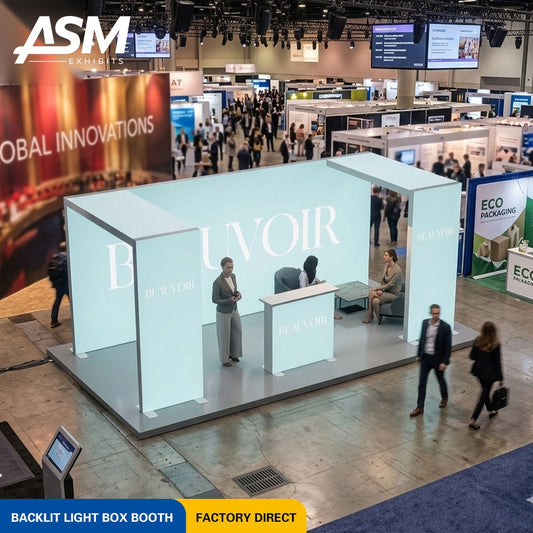 Custom 10x20ft ANEW Light Box Tension Backdrop Stand – view 2