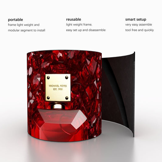 360 Video Photo Booth Backdrop Enclosure – Custom Printed Trade Show Display – View 2