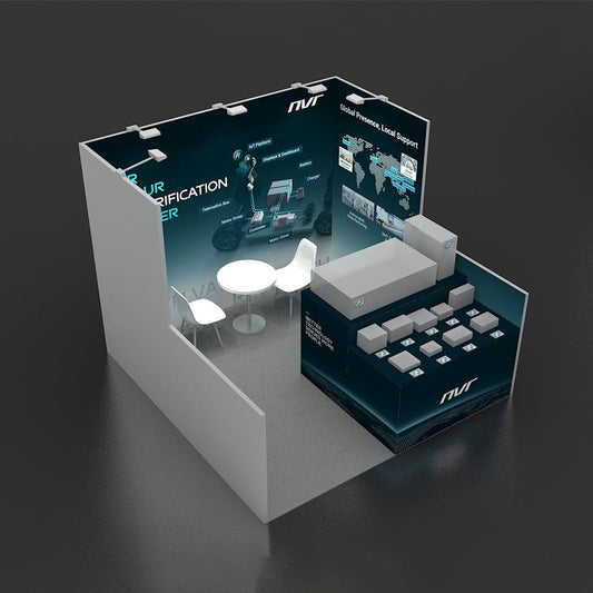 10x10ft (3x3m) Exhibition Booth – Style 035 | ASM Exhibits – View 2