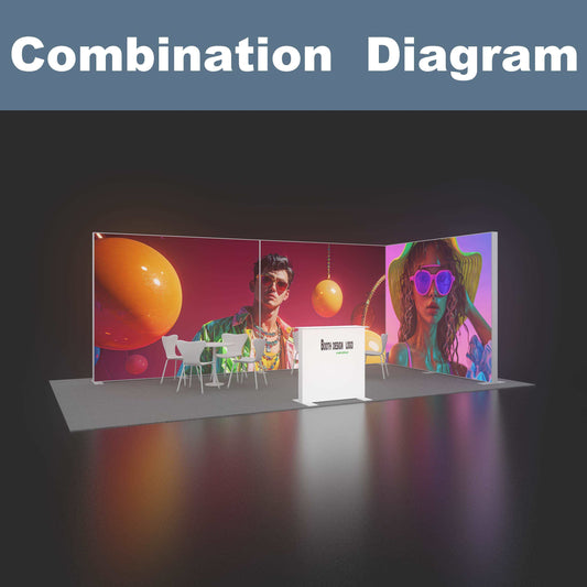 Large SEG LED Light Box 3x2.5m – Trade Show Backdrop – Style 188 – View 2
