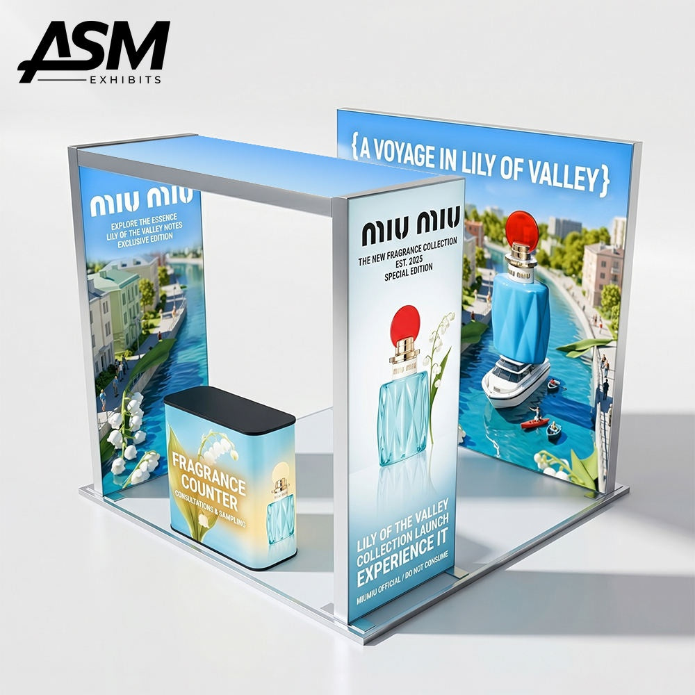 Custom 10x10ft Aluminum Modular Exhibit Booth – view 2