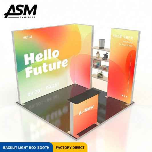 10x10ft Full Color Custom Exhibition Booth – view 1