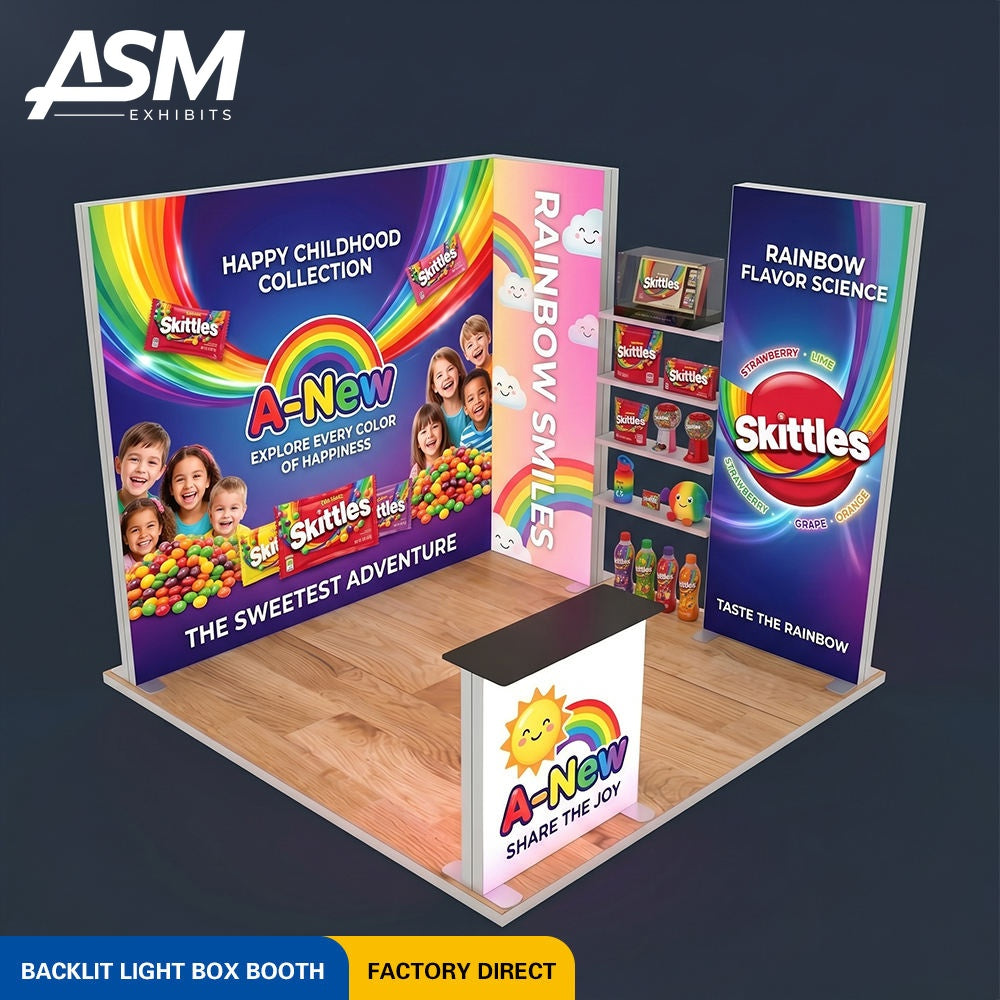 10x10ft Curved Backlit Trade Show Booth – view 2