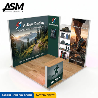 10x10ft Custom Printed Trade Show Booth – view 1