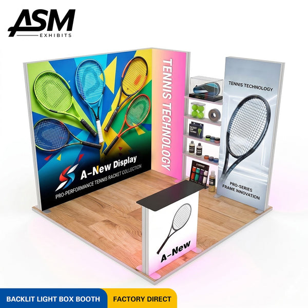 Custom 10x10ft Inline Trade Show Booth | ASM Exhibits - Custom Trade Show Booth | ASM Exhibits Houston
