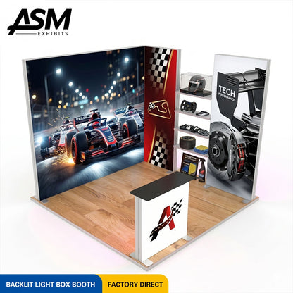 Custom 10x10ft Inline Trade Show Booth – view 2
