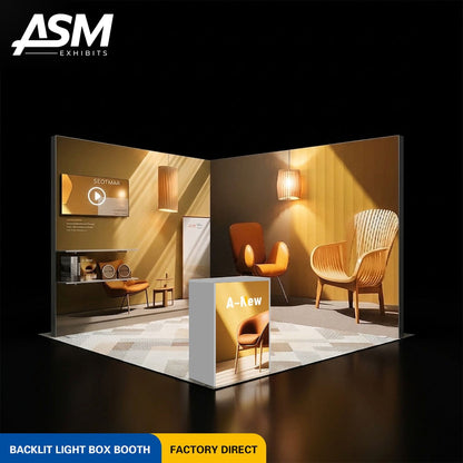 10x10ft Fast Setup Trade Show Display Booth – view 1