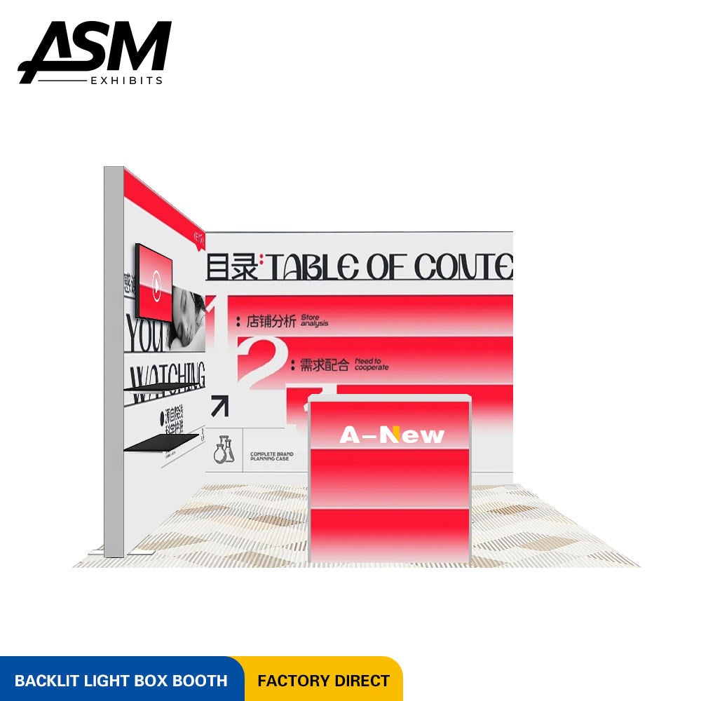 Custom 10x10ft Portable Backwall Exhibition Booth – view 2