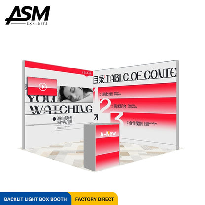 Custom 10x10ft Portable Backwall Exhibition Booth – view 3