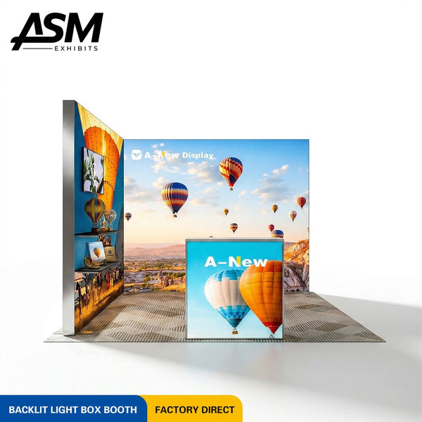 10x10ft Wrinkle-Free Fabric Exhibition Booth | ASM Exhibits - Custom Trade Show Booth | ASM Exhibits Houston