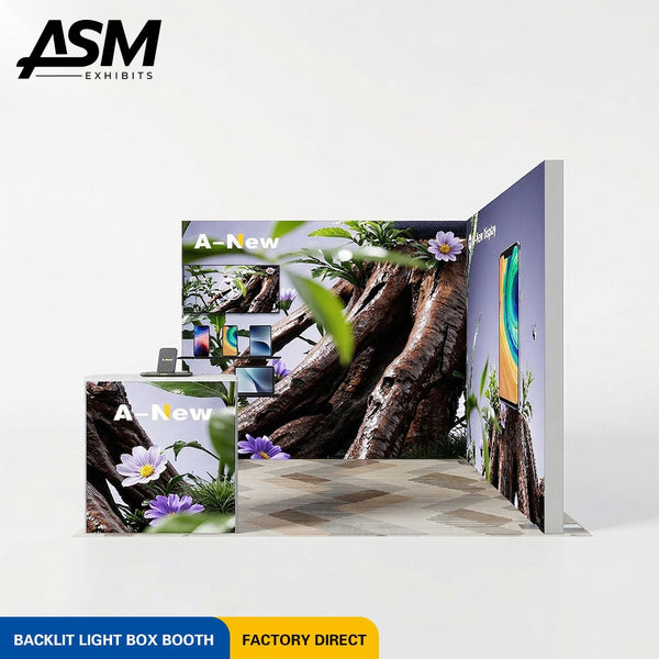 Custom 10x10ft Graphic Wall Trade Show Booth | ASM Exhibits - Custom Trade Show Booth | ASM Exhibits Houston