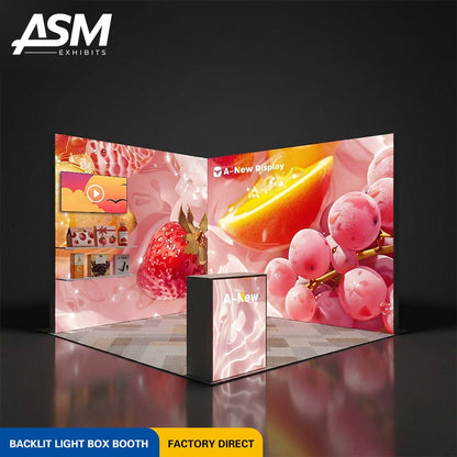 10x10ft Branded Exhibition Booth Display – view 1