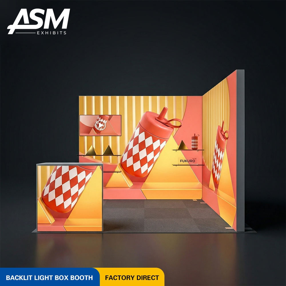 Custom 10x10ft Premium Trade Show Booth – view 1