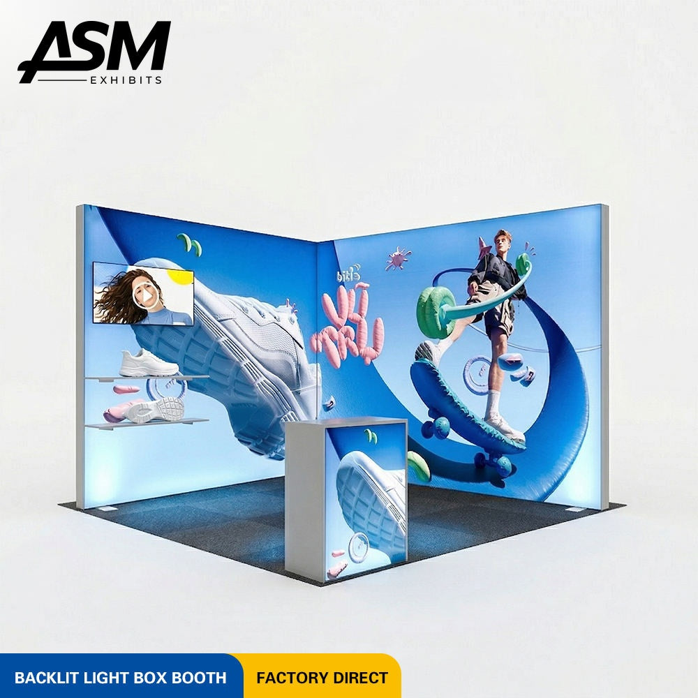 10x10ft Quick Assemble Exhibition Booth – view 1