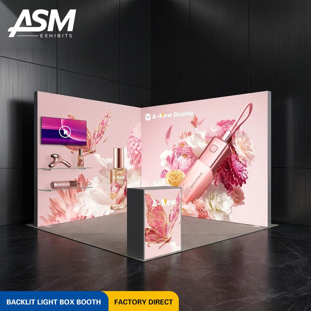 10x10ft Stretch Fabric Exhibition Stand – view 1