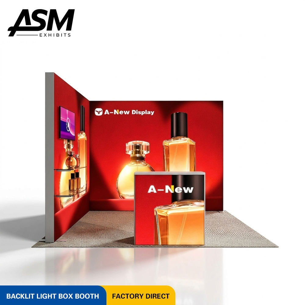 Custom 10x10ft Trade Show Booth with Counter – view 1