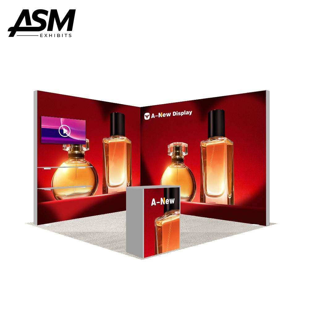 Custom 10x10ft Trade Show Booth with Counter – view 2