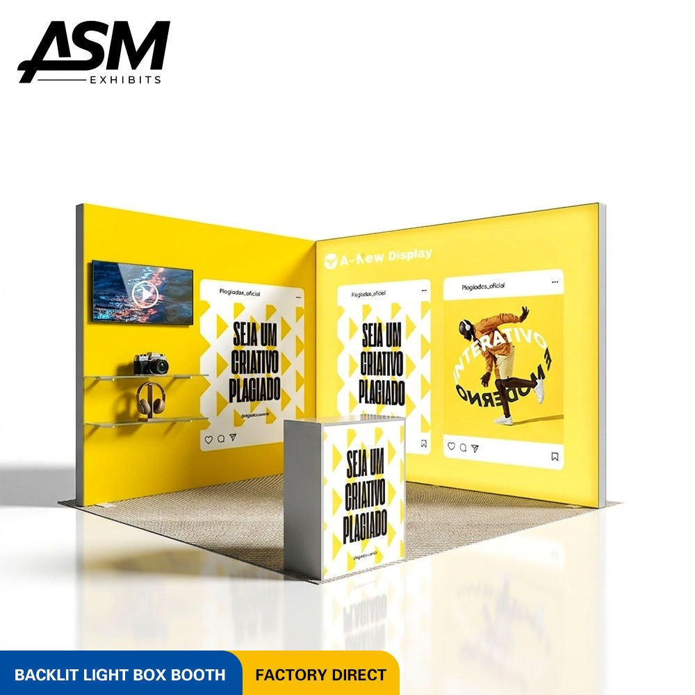 10x10ft Trade Show Booth with Shelving – view 1