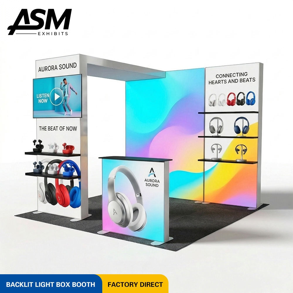 Custom 10x10ft Corner Trade Show Booth – view 2