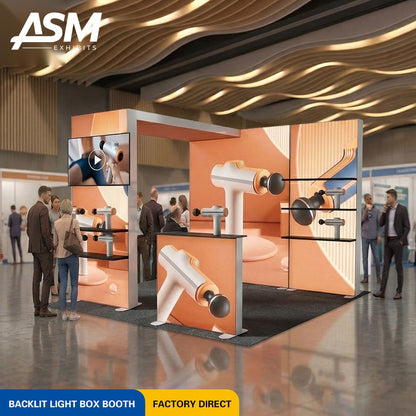 10x10ft Island Trade Show Display Booth – view 1