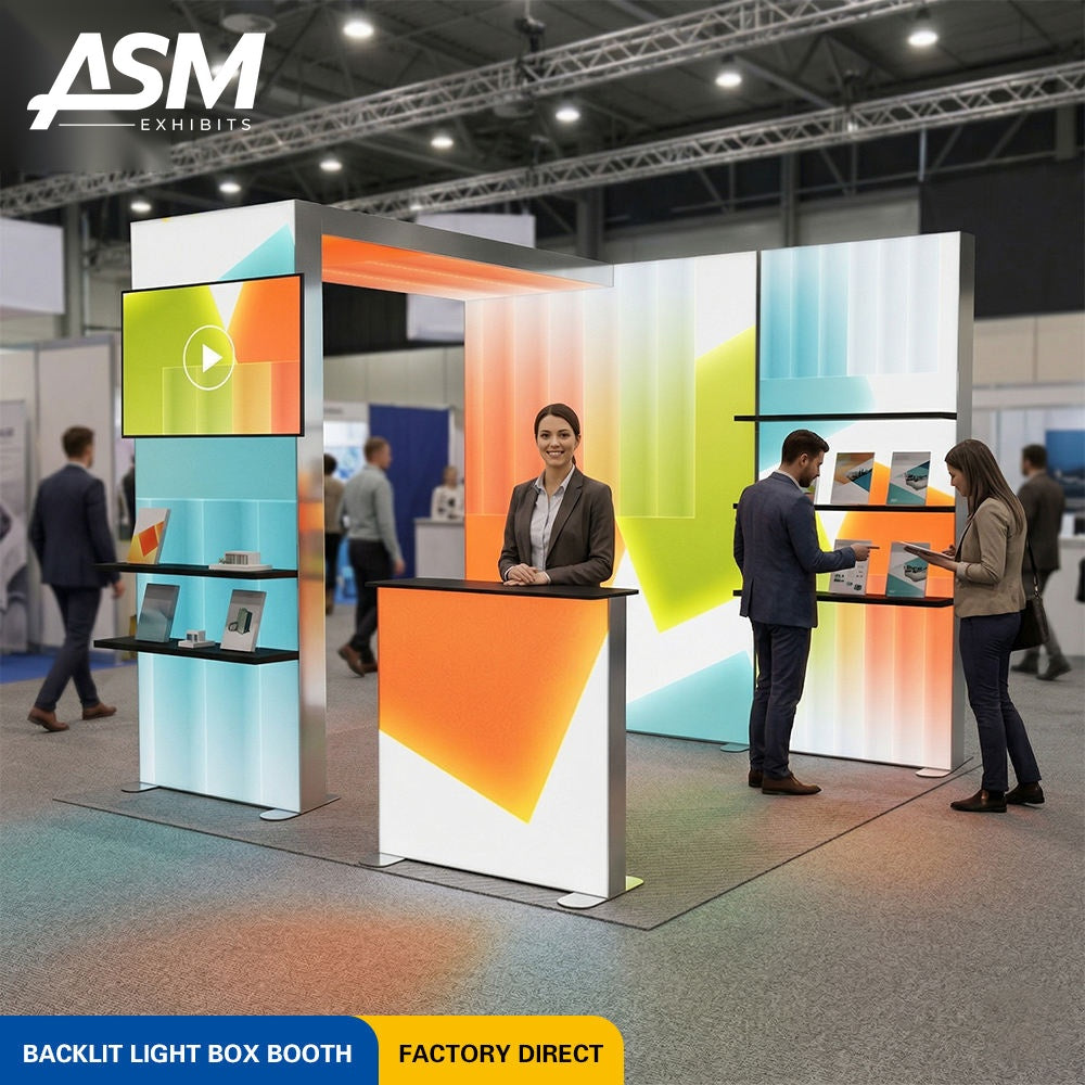10x10ft Hanging Banner Trade Show Booth – view 1