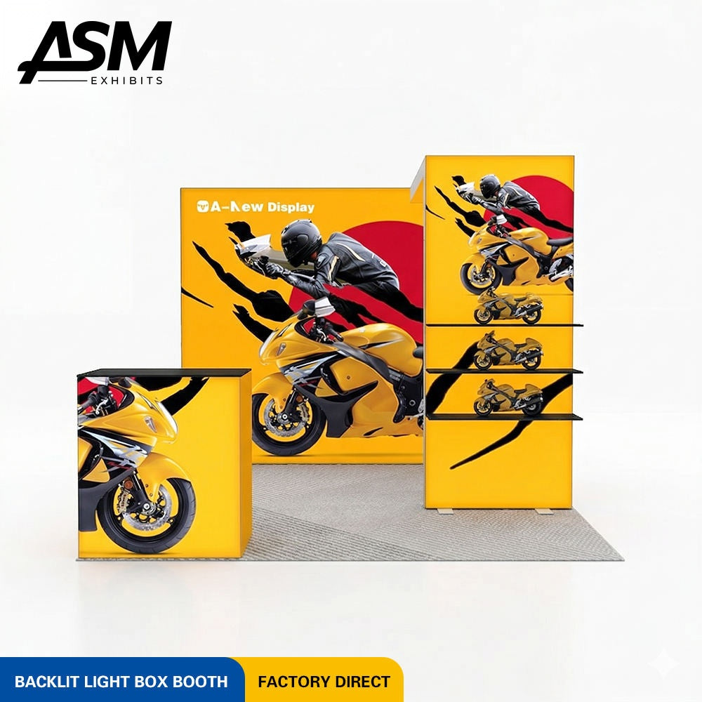 10x10ft Backwall Trade Show Display Booth – view 1