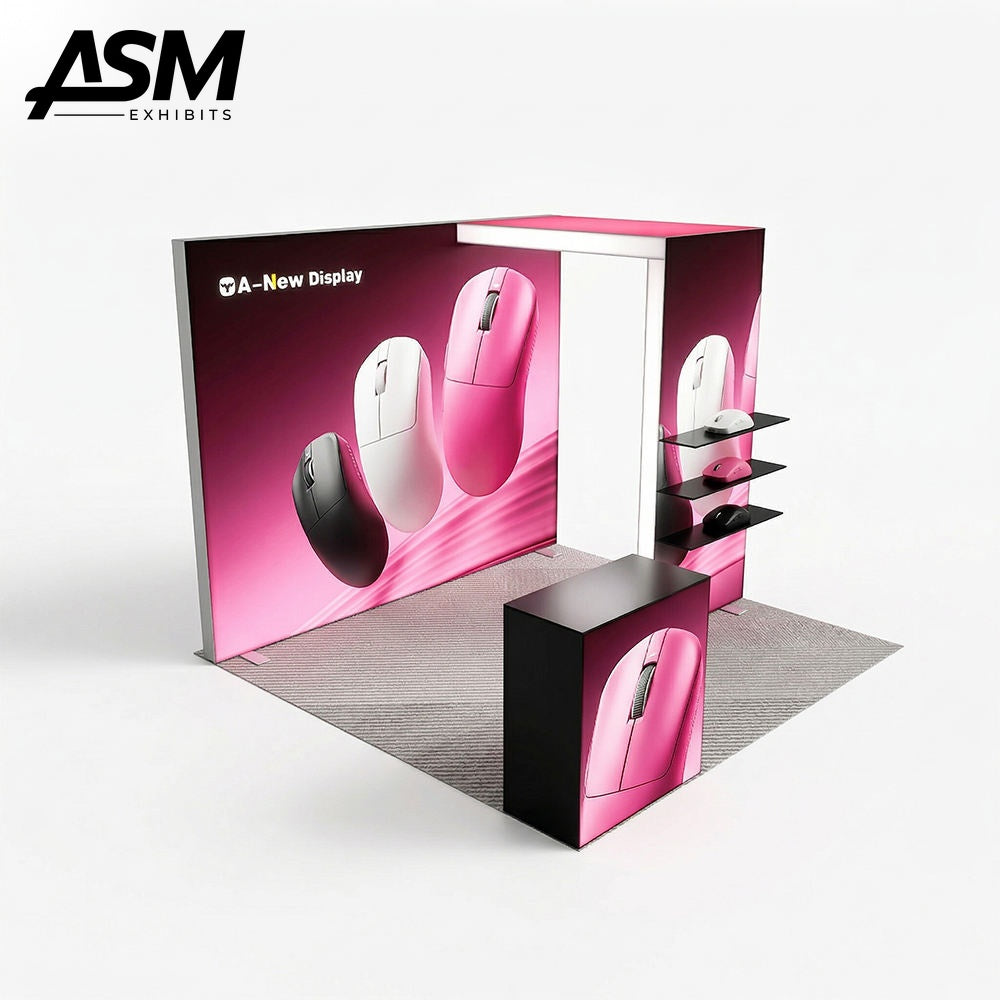 Custom 10x10ft Curved Fabric Exhibition Display – view 2