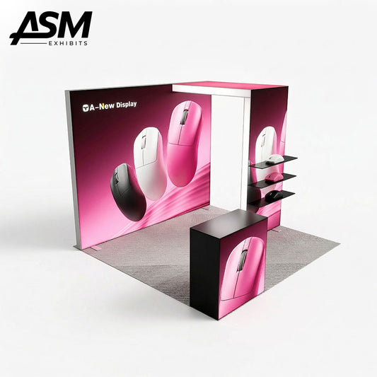 Custom 10x10ft Curved Fabric Exhibition Display – view 2