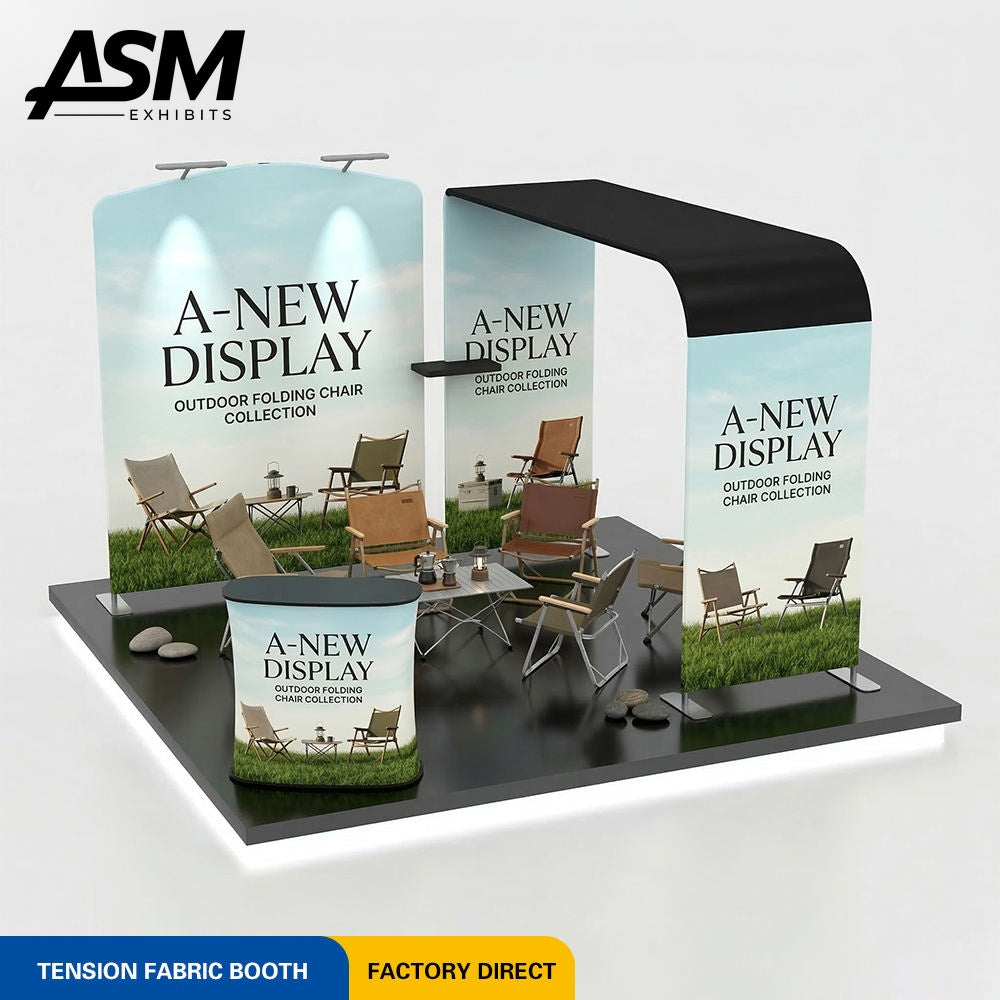 10x10ft Push Fit Fabric Trade Show Display – view 1