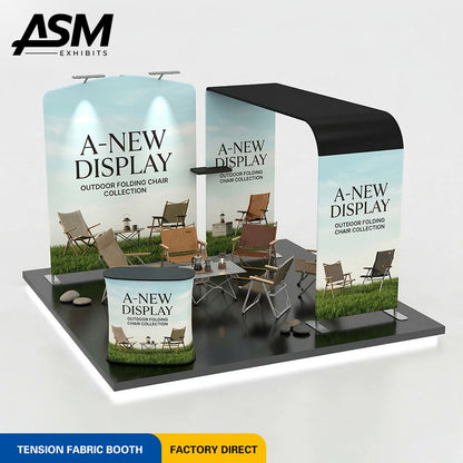 10x10ft Push Fit Fabric Trade Show Display – view 1