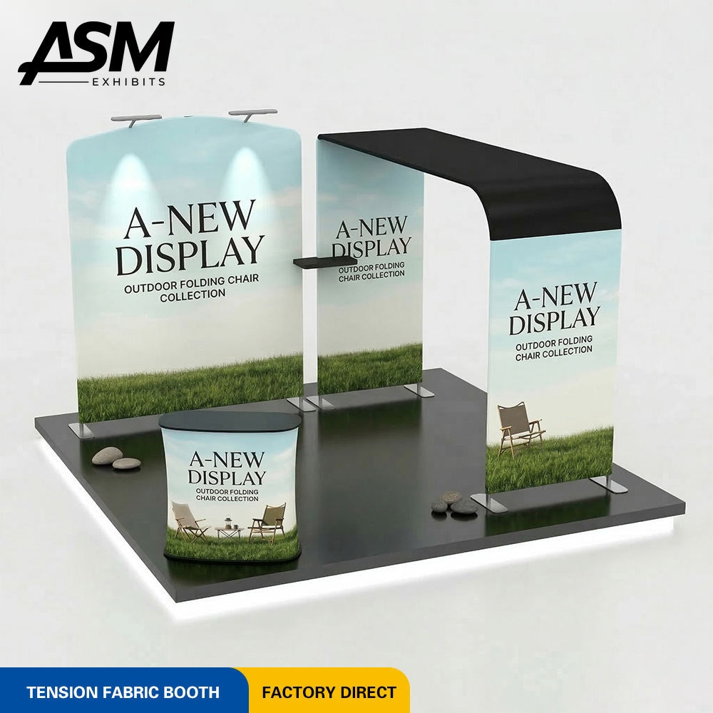 10x10ft Push Fit Fabric Trade Show Display – view 2