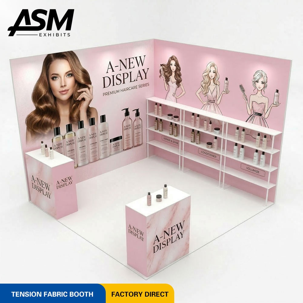 Custom 10x10ft Illuminated Exhibition Booth – view 1