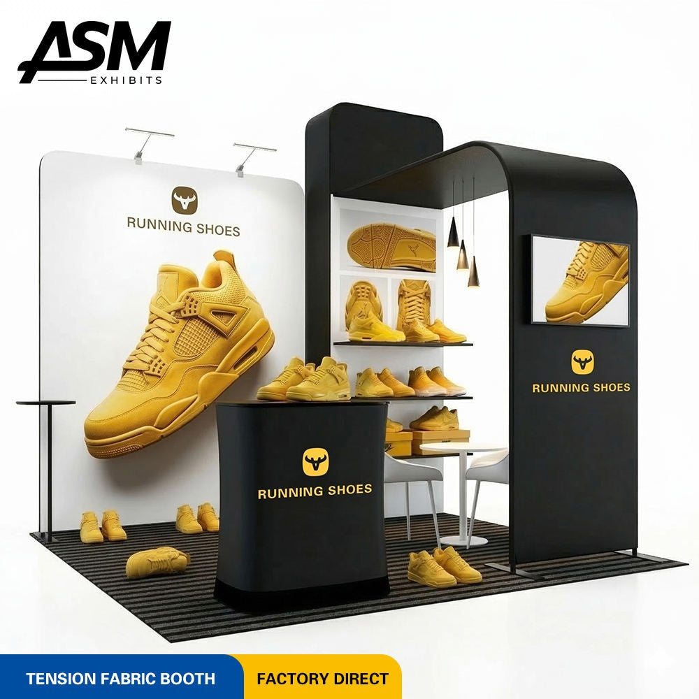 Custom 10x10ft Corporate Exhibition Booth – view 1