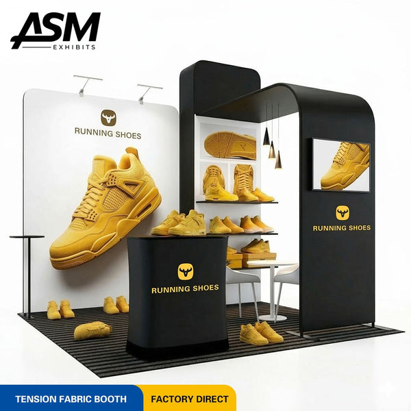 Custom 10x10ft Corporate Exhibition Booth | ASM Exhibits - Custom Trade Show Booth | ASM Exhibits Houston