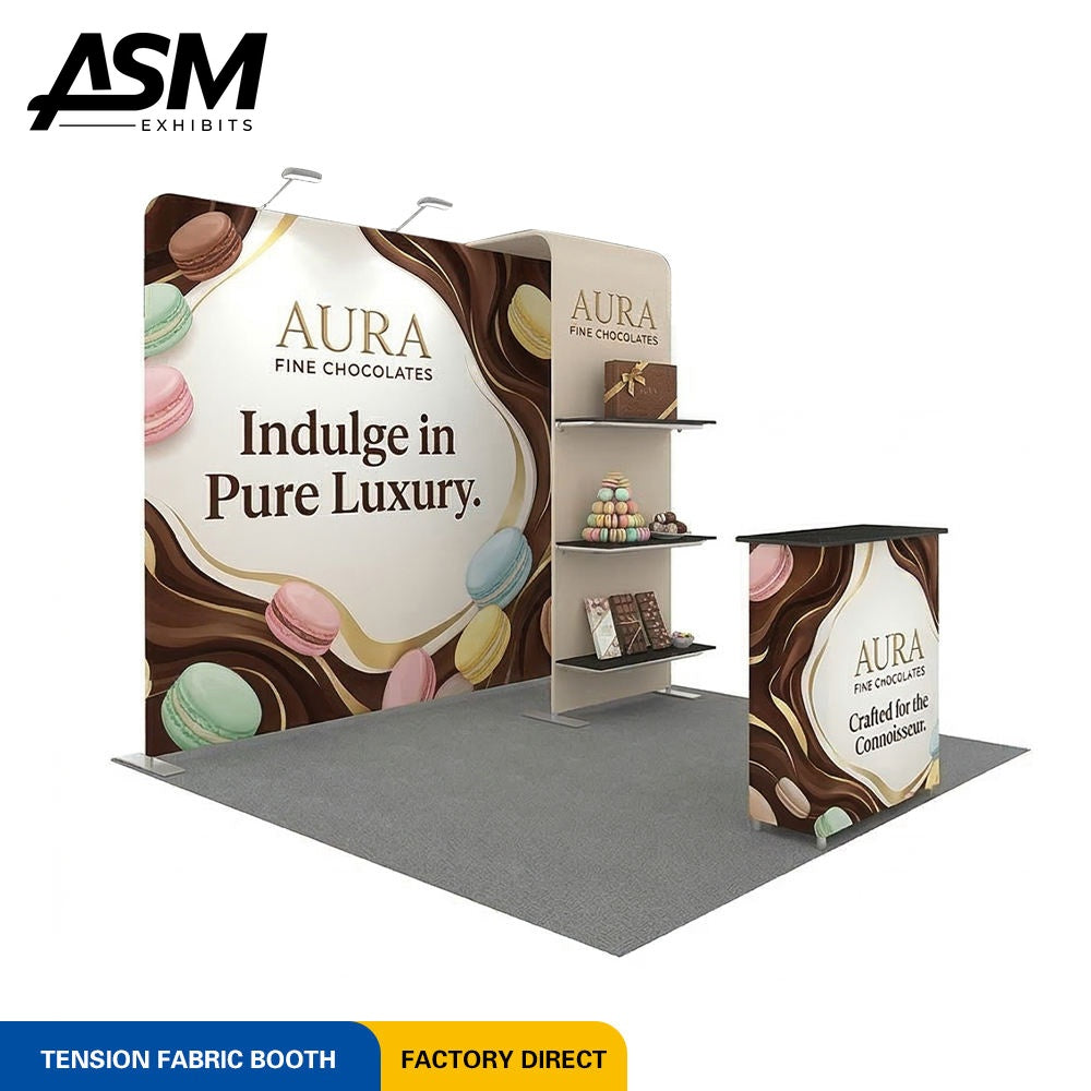 Custom 10x10ft Tension Fabric Exhibit Booth – view 2