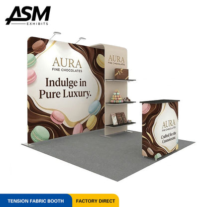 Custom 10x10ft Tension Fabric Exhibit Booth – view 2