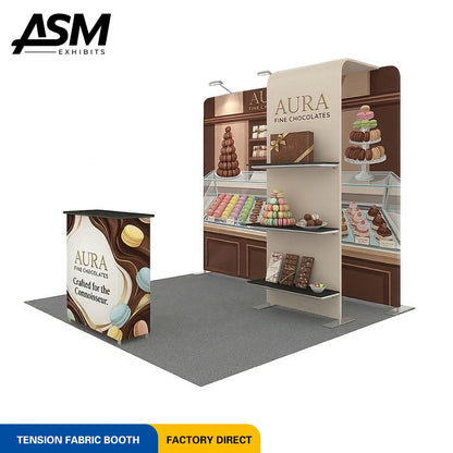 Custom 10x10ft Tension Fabric Exhibit Booth – view 3