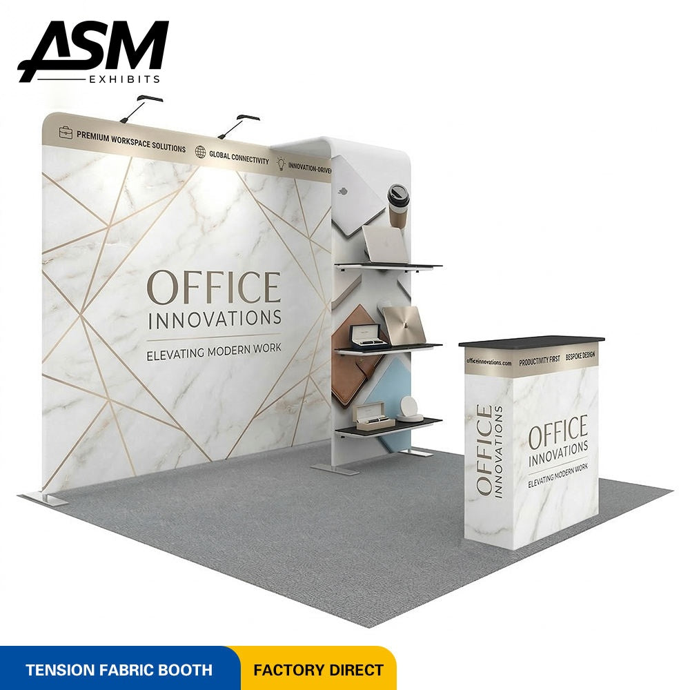 10x10ft Brand Activation Trade Show Booth – view 1