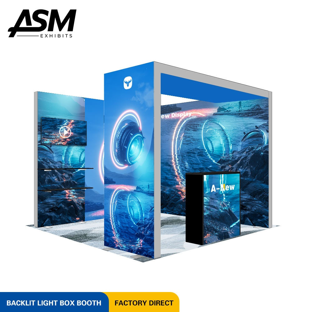 10x10ft Trade Show Booth with LED Lighting – view 2