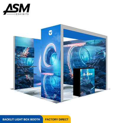 10x10ft Trade Show Booth with LED Lighting – view 2