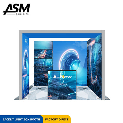 10x10ft Trade Show Booth with LED Lighting – view 3