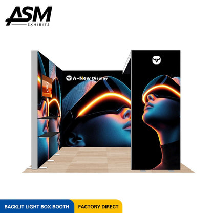 Custom 10x10ft Vibrant Color Exhibition Stand – view 2