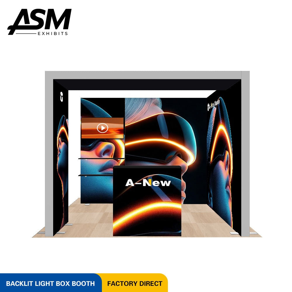 Custom 10x10ft Vibrant Color Exhibition Stand – view 3