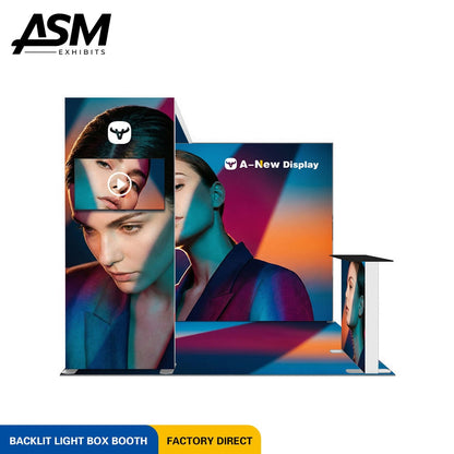 10x10ft Trade Show Booth Free 3D Design – view 3