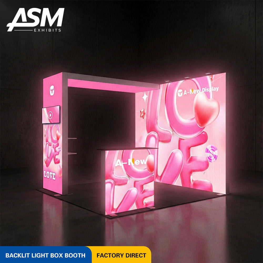 Custom 10x10ft Exhibition Booth Houston TX – view 1