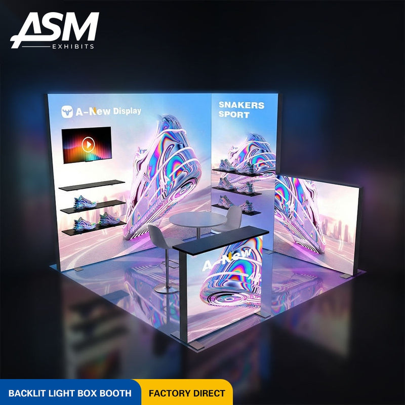 Custom 10x10ft Exhibition Booth Atlanta GA | ASM Exhibits | Custom Trade Show Display | ASM Exhibits