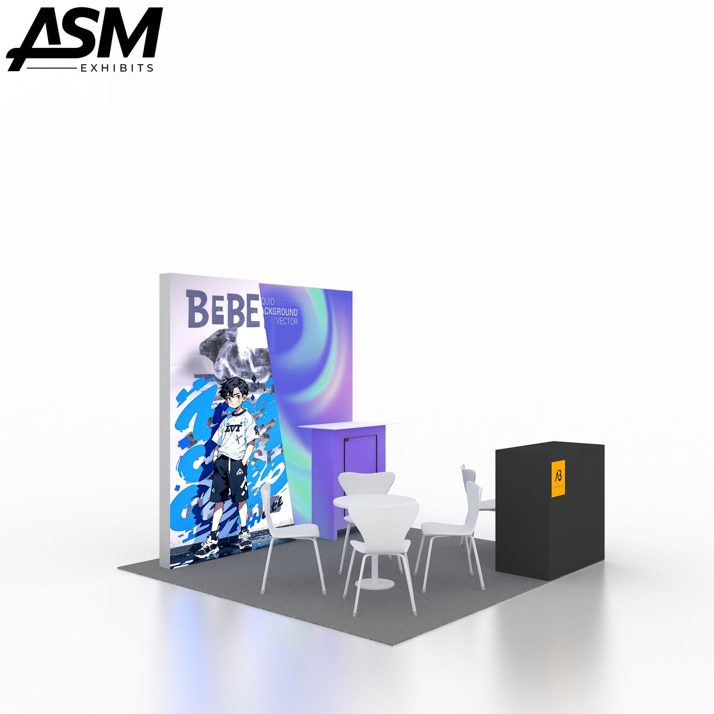 Custom 10x10ft Exhibition Booth Tampa FL – view 2