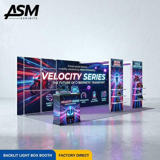 Custom 10x20ft AENW Foldable Portable Modular Booth – view 1