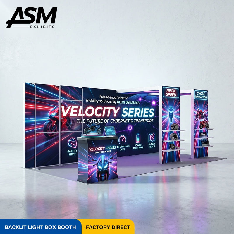 Custom 10x20ft AENW Foldable Portable Modular Booth | ASM Exhibits | Custom Trade Show Display | ASM Exhibits