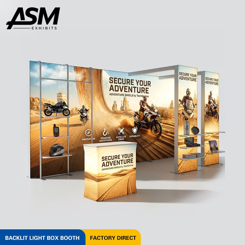 10x20ft Foldable Portable Modular Trade Show Display | ASM Exhibits | Custom Trade Show Display | ASM Exhibits